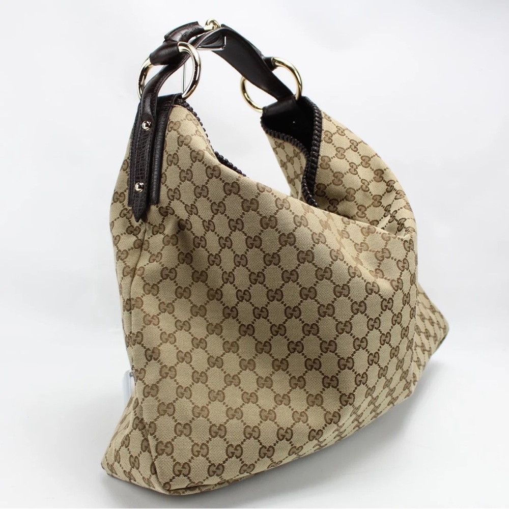 Gucci Tan and Brown Hobo Bag